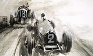 Tim Birkin driving at Brooklands