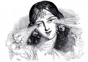 Face of a woman with piercing eyes