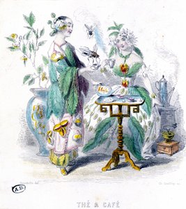 Tea and coffee - allegory by Grandville