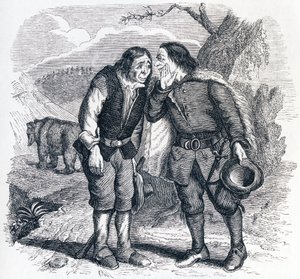 The Bear and the Two Friends - Fables by La Fontaine by Grandville