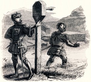 The two adventurers and the talisman - Fables by La Fontaine by Grandville