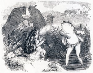 The two bulls and a frog - Fables by La Fontaine