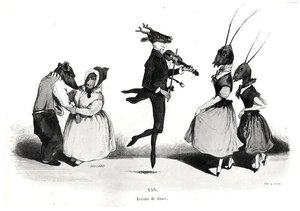 A Couple of Dogs, from Les Metamorphoses du Jour series by Grandville