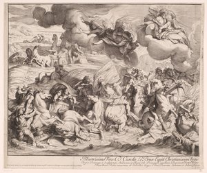 Passage Through the Red Sea (left part) by Gérard Audran