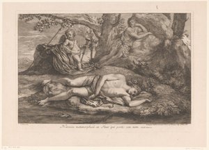Narcissus and Echo by Gérard Audran