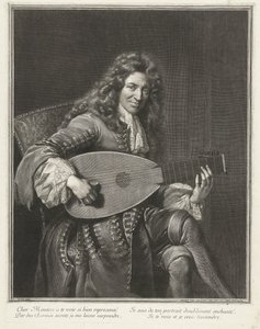 Portrait of the Composer Charles Mouton by Gérard Edelinck