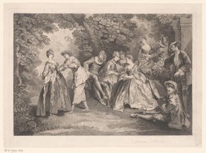 Park Landscape with Elegant Company