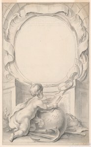 Design for Frame Surrounding the Portrait of Sir Walter Raleigh by Gravelot