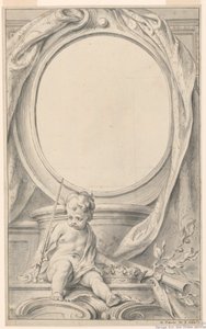 Design for Frame Surrounding the Portrait of William Russell, First Duke of Bedford by Gravelot