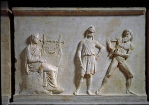 Greek Art: Music Competition Between Apollo and Marsyas by Greek