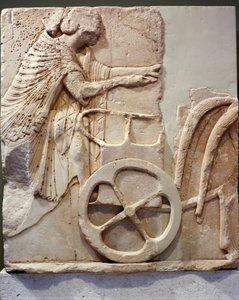 Relief of racer on his chariot, 520 BC by Greek