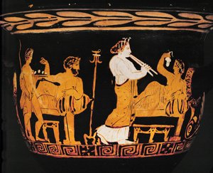Banqueting scene
