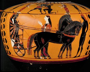 Departure of the warrior in a chariot