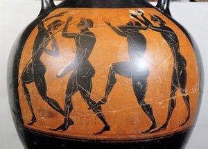 Attic Black-figure amphora depicting athletes