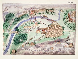 Battle for the Citadel at Arta (plate 9) from Pictorial History of the Greek War of Independence by General Makryjannis