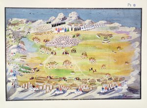 Battle of Tripolitza and surrounding villages (plate 8) from Pictorial History of the Greek War of Independence by General Makryjannis by Greek School