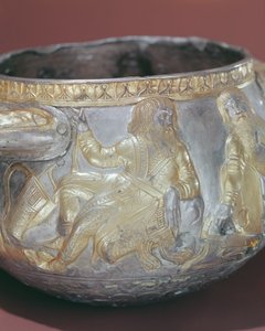 Drinking cup depicting Scythian soldiers (detail)