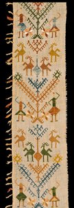 Border decorated with a Tree of Life from Siphnos, Cyclades, 17th-18th century