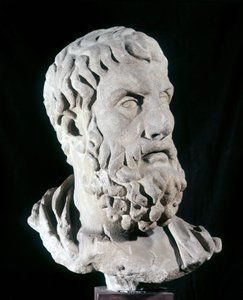 Portrait of Epicurus (341 BC - 270 BC), Greek philosopher, founder of Epicureanism. Baracco Museum, Rome by Greek or Roman