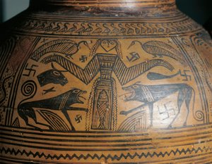 Greek Civilization, Boeotian Amphora, from Thebes (detail)