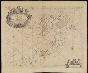 Chart of Scilly Isles, c.1693 by Greenvile Collins