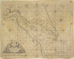 Printed Chart of the Estuary of the River Humber by Greenvile Collins