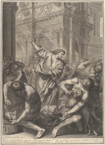 Christ Driving the Merchants from the Temple, from The Passion of Christ, Plate 3