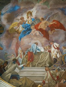 A Genius Recommends a Group of Austrian Generals to Minerva, Goddess of Military Science