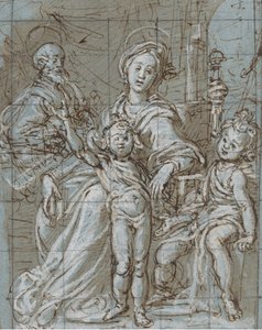 Holy Family with the Infant St. John the Baptist (detail)