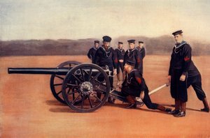 Sighting A Naval Field Gun, 1900 by Gregory and Co