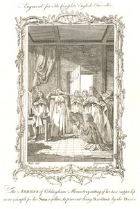 Abbess of Coldingham St. Aebbe the Younger, Semi-Mythological Abbess 870AD by Grignion