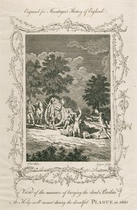 Burying plague victims, Holywell Mount, Shoreditch, London, 1665, late 18th century