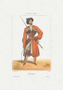 A Kabardin Man from: Scenes, Paysages, Meurs et Costumes du Caucase