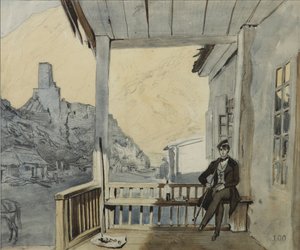 Count Sergey Vasilyevich Dolgorukov at the Lars Station by Grigori Grigorevich Gagarin