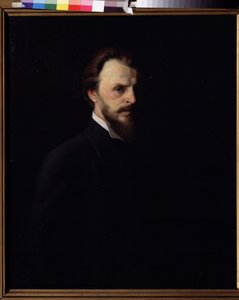 Self portrait. Painting by Grigori Grigoryevich Myasoyedov (1834-1911)