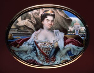 Portrait of Catherine I with a View of Catherinenhof
