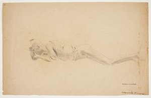Study of a Plaster Cast from Pompeii. Lying Man by Gudrun Traustedt