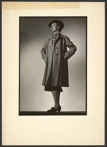 Woman modeling coat