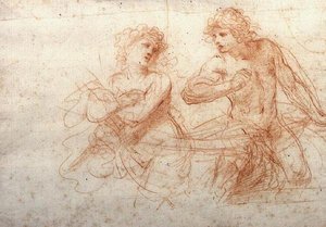 Study of a Naked Man and Woman by Guercino