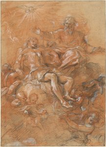 God the Father and the Holy Spirit Receiving the Body of Christ by Guglielmo Cortese