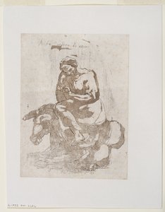 Sloth Seated on a Donkey, c.1793 by Guido (after) Reni
