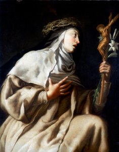 St Teresa of Avila before the Cross, c1621-1663