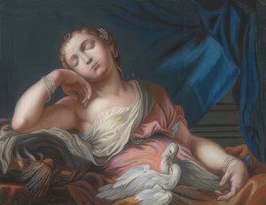 Sleeping Venus with Two Cooing Doves