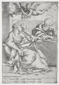 The Holy Family with Two Angels by Guido Reni