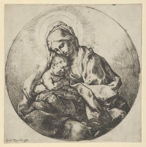 The Virgin Holding the Infant Christ with the Fingers of Her Right Hand Hidden, ca. 1600-1640 by Guido Reni