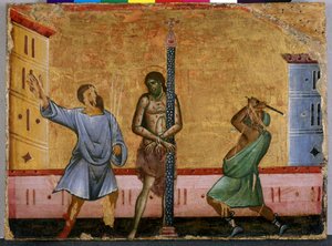 The Flagellation of Christ by Guido da Siena