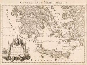 Map of ancient Greece and part of Turkey