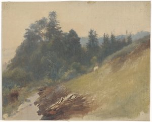 Mountain Slope with Pines by Guillaume Anne van der Brugghen