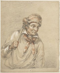 Man with Fur Hat by Guillaume Anne van der Brugghen