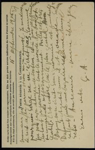 Autograph Postcard to Jean Mollet, Dated 16 September 1915